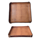 Brown 22x19 cm Square Tray