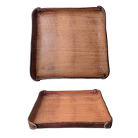 Brown 22x19 cm Square Tray