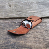 Brown 2 Battery 18650 Pouch Loaded with Batteries