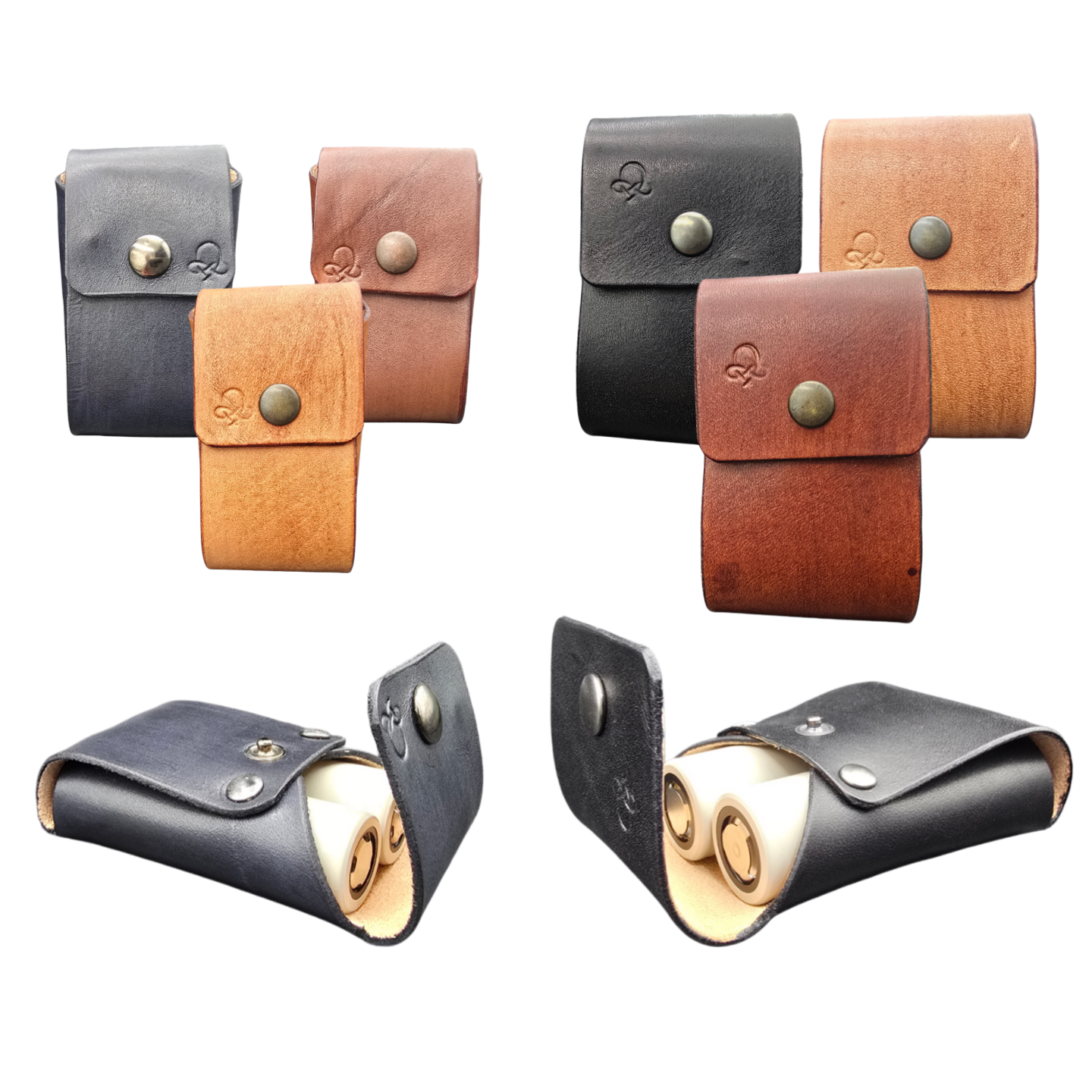 2 Battery Pouch Lineup with Loaded Pouch Examples
