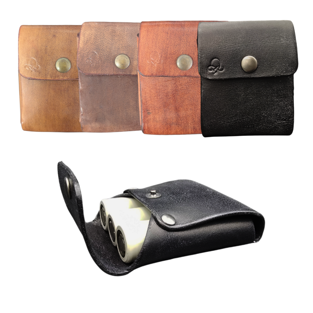 3 Battery 18650 Case Colors Lined Up