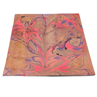 Large Leather Mat in Pink and Purple Marbling
