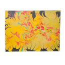 Yellow and Red Moodmat with Marbling