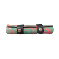 Green Pink Marbling Parchment Case