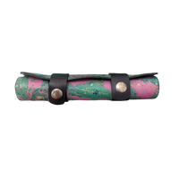 Purple Green Marbling Parchment Case