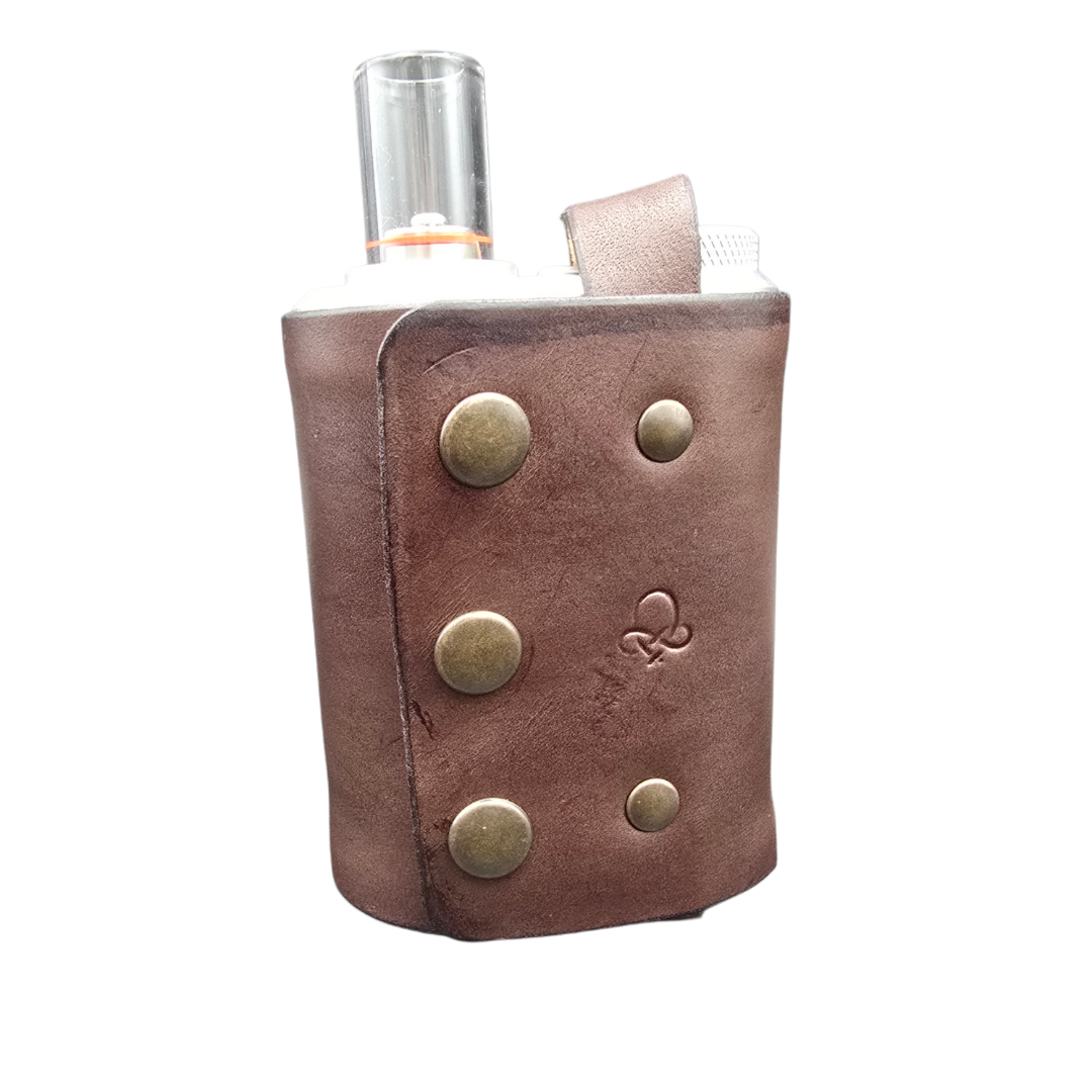 Dark brown 2 strap sleeve front view