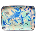 Blue Tray with Marbling