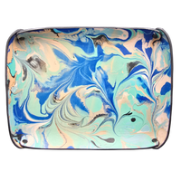 Blue Tray with Marbling