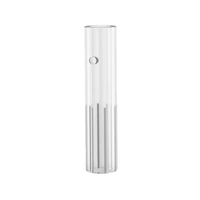 Clear Glass Sleeve with lines. 