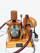 Made in a small family shop in the Southeast United States, each system is unique. This is a true conversation piece of functional art! Each set may contain different parts and of course will offer an individual mixture of woods and beauty only nature can provide.

This particular set includes:

24” whip and 12” wooden mouthpiece with Integrated Orb V2 Bracket System
Integrated PID Controller with US Standard Five Pin XLR Connection w/included Injector Stand
BN-LINK App C Controlled Smart WiFi Outlet Timer