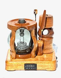 Made in a small family shop in the Southeast United States, each system is unique. This is a true conversation piece of functional art! Each set may contain different parts and of course will offer an individual mixture of woods and beauty only nature can provide.

This particular set includes:

24” whip and 12” wooden mouthpiece with Integrated Orb V2 Bracket System
Integrated PID Controller with US Standard Five Pin XLR Connection w/included Injector Stand
BN-LINK App C Controlled Smart WiFi Outlet Timer