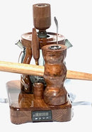 Made in a small family shop in the Southeast United States, each system is unique. This is a true conversation piece of functional art! Each set may contain different parts and of course will offer an individual mixture of woods and beauty only nature can provide.

This particular set includes:

24” whip and 12” wooden mouthpiece with Integrated Orb V2 Bracket System
Integrated PID Controller with US Standard Five Pin XLR Connection w/included Injector Stand
BN-LINK App C Controlled Smart WiFi Outlet Timer