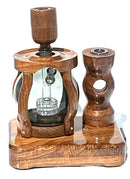 Made in a small family shop in the Southeast United States, each system is unique. This is a true conversation piece of functional art! Each set may contain different parts and of course will offer an individual mixture of woods and beauty only nature can provide.

This particular set includes:

24” whip and 12” wooden mouthpiece with Integrated Orb V2 Bracket System
Integrated PID Controller with US Standard Five Pin XLR Connection w/included Injector Stand
BN-LINK App C Controlled Smart WiFi Outlet Timer