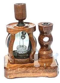 Made in a small family shop in the Southeast United States, each system is unique. This is a true conversation piece of functional art! Each set may contain different parts and of course will offer an individual mixture of woods and beauty only nature can provide.

This particular set includes:

24” whip and 12” wooden mouthpiece with Integrated Orb V2 Bracket System
Integrated PID Controller with US Standard Five Pin XLR Connection w/included Injector Stand
BN-LINK App C Controlled Smart WiFi Outlet Timer