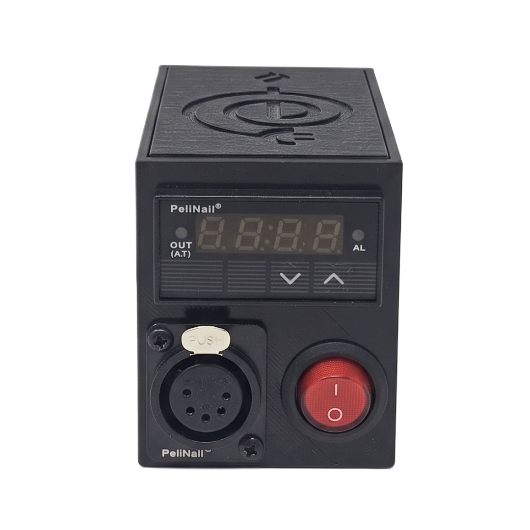 Micro PID Controller in black, front view