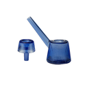 Deco Bubbler by nwtn HOME in blue showing combustion bowl and main body separately.