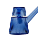 Deco Bubbler by nwtn HOME in blue close up of fluted glass texture.