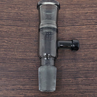 Now in smoked glass!

Made specifically for 19mm input injector style vapes!  These V2 Injector Chambers (Rod instead of tab handle + glass and screen deck options) work with all injector style ball units on the market including the DC Elev8R, TiTi, Pinky, B0, B1, B2, F16, Lethal Injector, Hot Rod, Terp Torch, Freight Train, Qaromashop (some have reported fitment issues with the Taroma lite but the others seem to work) and others.