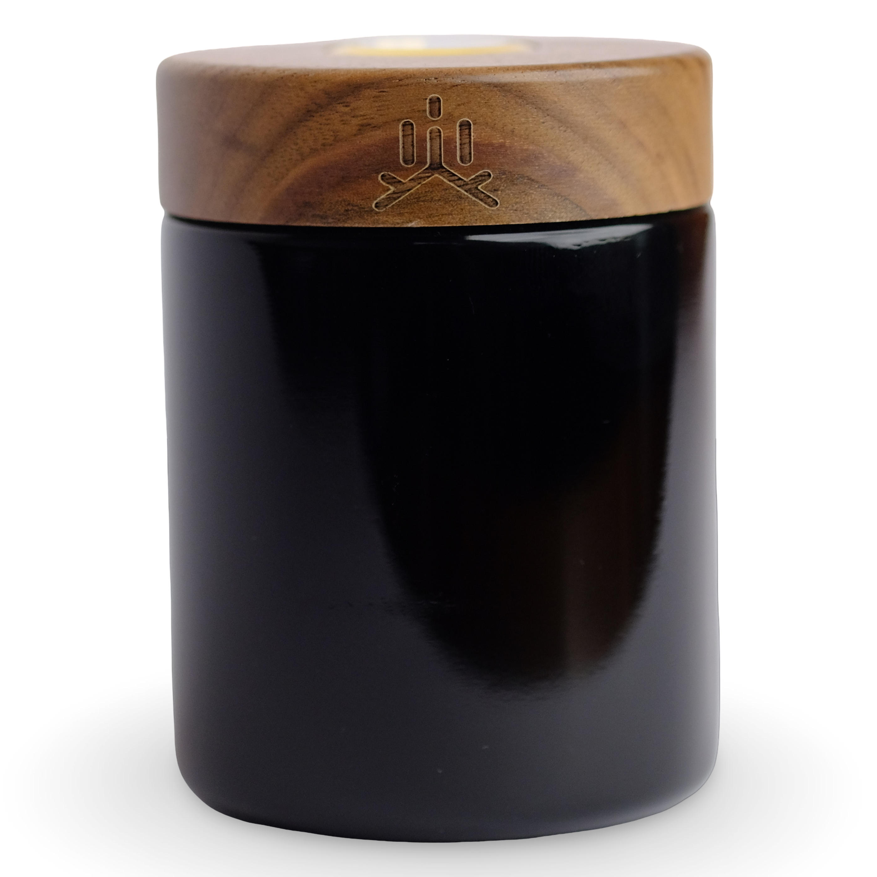 The Infinity Jar is crafted from premium UV-protective glass that blocks all harmful light while allowing only beneficial UV-A rays to pass through. This naturally preserves the purity, aroma, and potency of your concentrates. Paired with a refined walnut wood lid and precision-engineered to be fully smell-proof, it’s the ideal high-end storage solution for botanical integrity and lasting freshness.