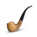 Elegant walnut wood pipe with curved stem and 14 mm standard joint. Compatible with the Lotus Vaporizer. Self-standing (only with lotus inside), two-piece, easy to clean.