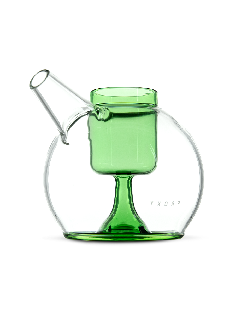 Your piece is your baby. Proxy Ripple’s low center of gravity means this table-sturdy bundle of joy stays put as good as it looks. Featuring a beautiful ripple design at the base of the stem, its dual perc holes are positioned to reduce splashback, delivering a smooth, water-filtered hit with a gentle rumble. 