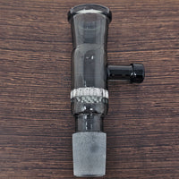 Now in smoked glass!

Made specifically for 19mm input injector style vapes!  These V2 Injector Chambers (Rod instead of tab handle + glass and screen deck options) work with all injector style ball units on the market including the DC Elev8R, TiTi, Pinky, B0, B1, B2, F16, Lethal Injector, Hot Rod, Terp Torch, Freight Train, Qaromashop (some have reported fitment issues with the Taroma lite but the others seem to work) and others.