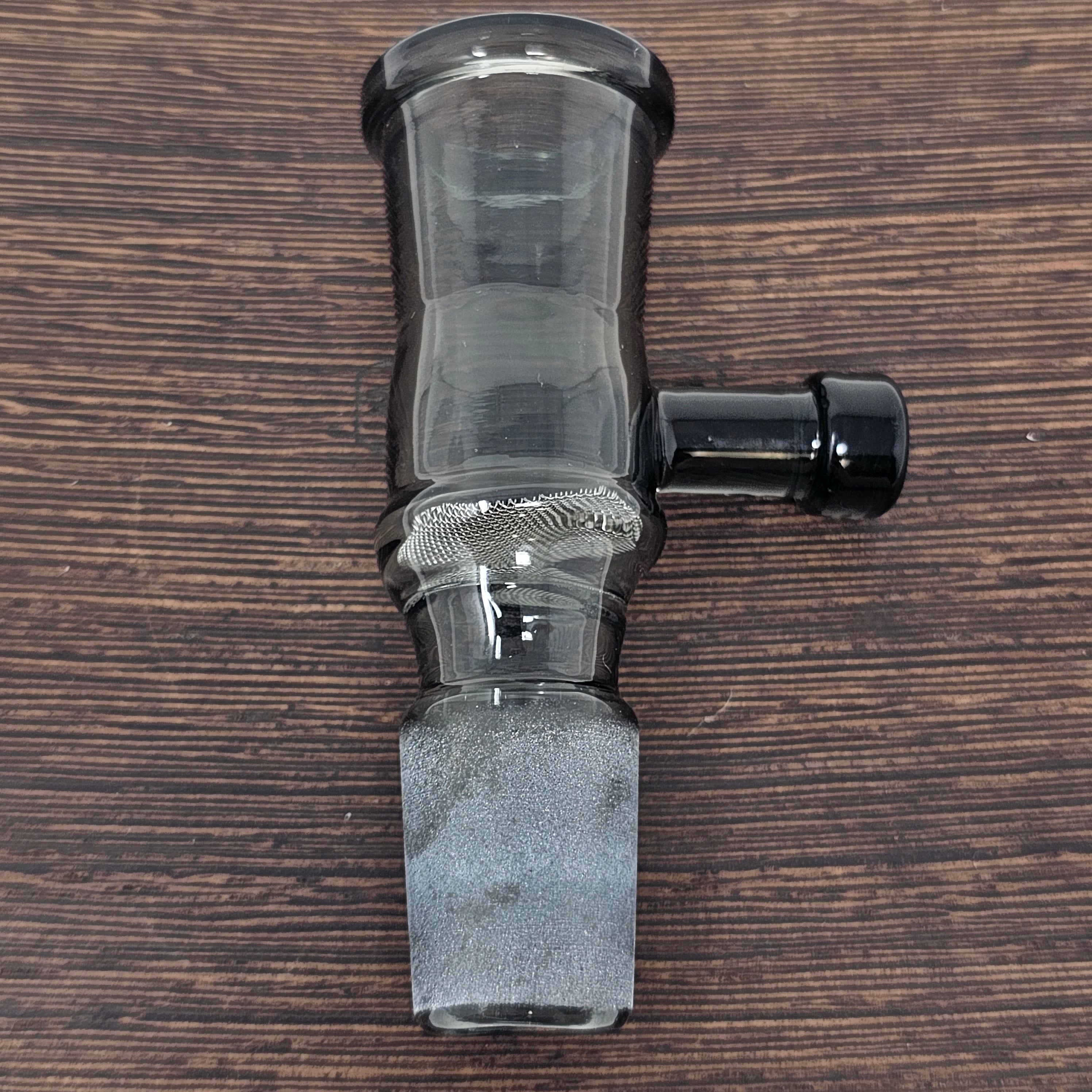 Now in smoked glass!

Made specifically for 19mm input injector style vapes!  These V2 Injector Chambers (Rod instead of tab handle + glass and screen deck options) work with all injector style ball units on the market including the DC Elev8R, TiTi, Pinky, B0, B1, B2, F16, Lethal Injector, Hot Rod, Terp Torch, Freight Train, Qaromashop (some have reported fitment issues with the Taroma lite but the others seem to work) and others.