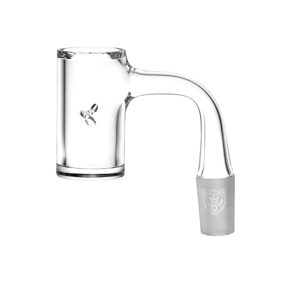 Auto Pro 25mm quartz banger
Beveled edge
Auto spinner vortex holes (we recommend these spinner pearls)
Made with 100% quartz
Etched logo
Includes display box w/ hang tag
Available with a 14mm joint and a&nbsp; 90 degree joint angle