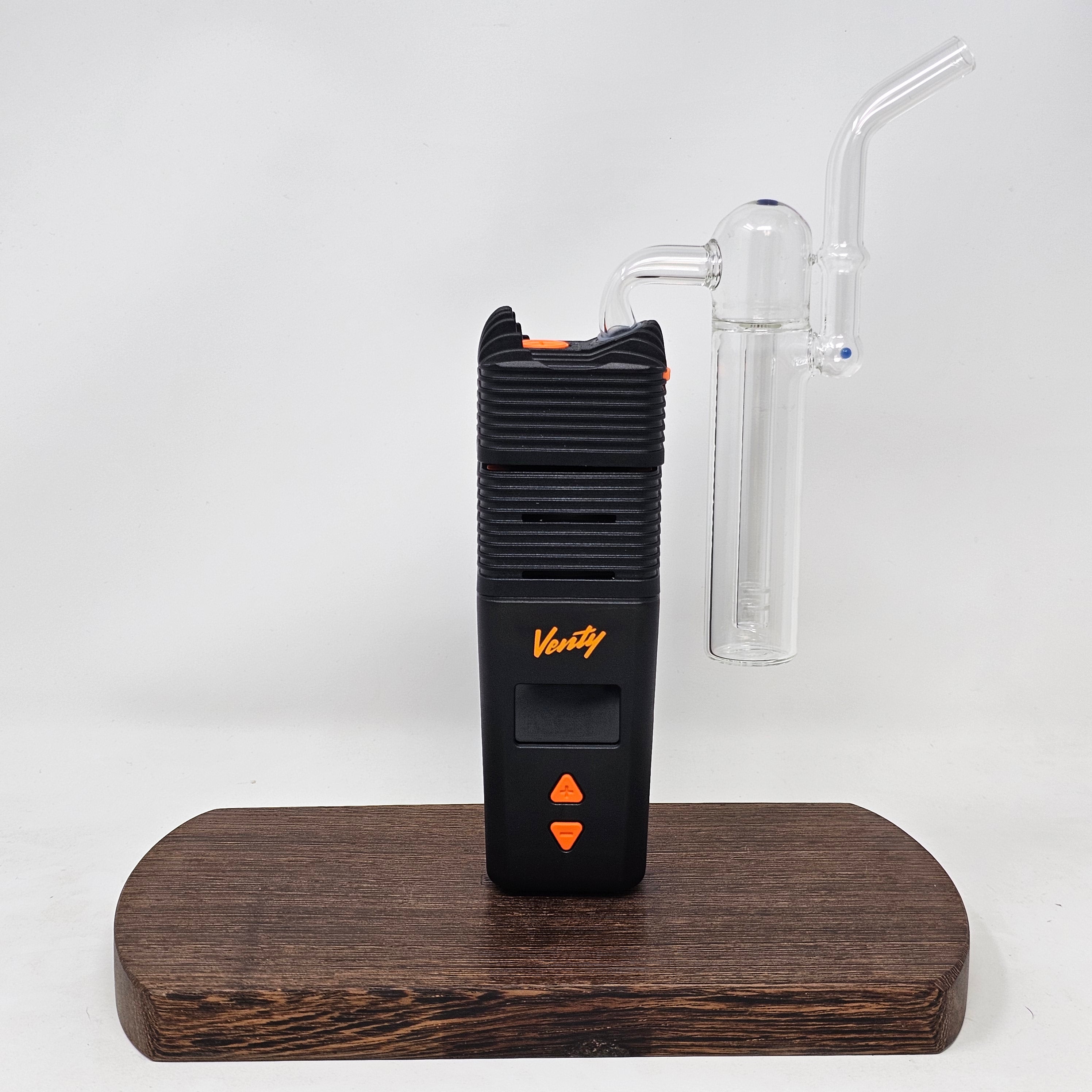 Replaces mouthpiece. Add a small amount of water or use dry.

Venty not included.

**Held in by the small silicone tube that wraps around the glass and acts as a buffer between the plastic and glass. Please pay attention when opening the item and do not discard! If you do lose it, the outside diameter is 8.3mm and inside diameter is 7.0mm.