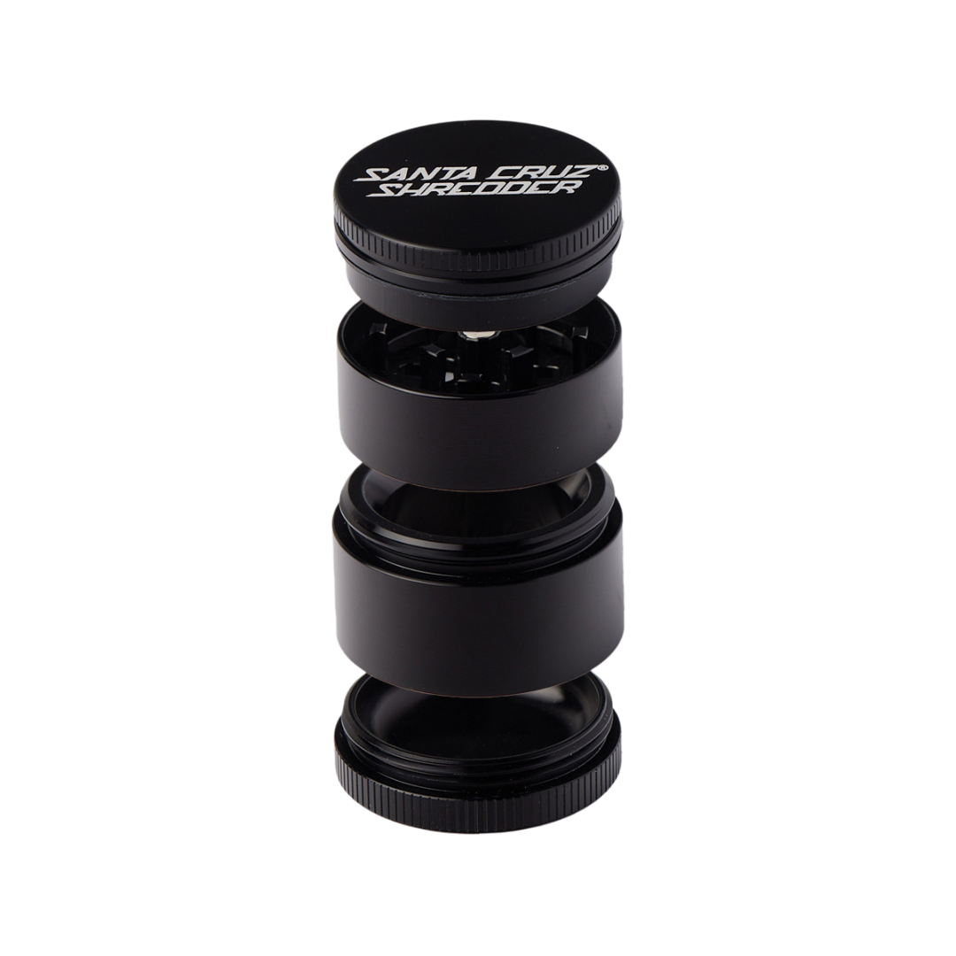 Black 4 Piece Medium Grinder Exploded View