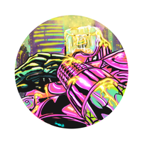 VGoodiEZ Crohnabist Designed- Series 3, Slide #2 "Lord of Dabopokolips" (8" Round) Mat by Moodmats
