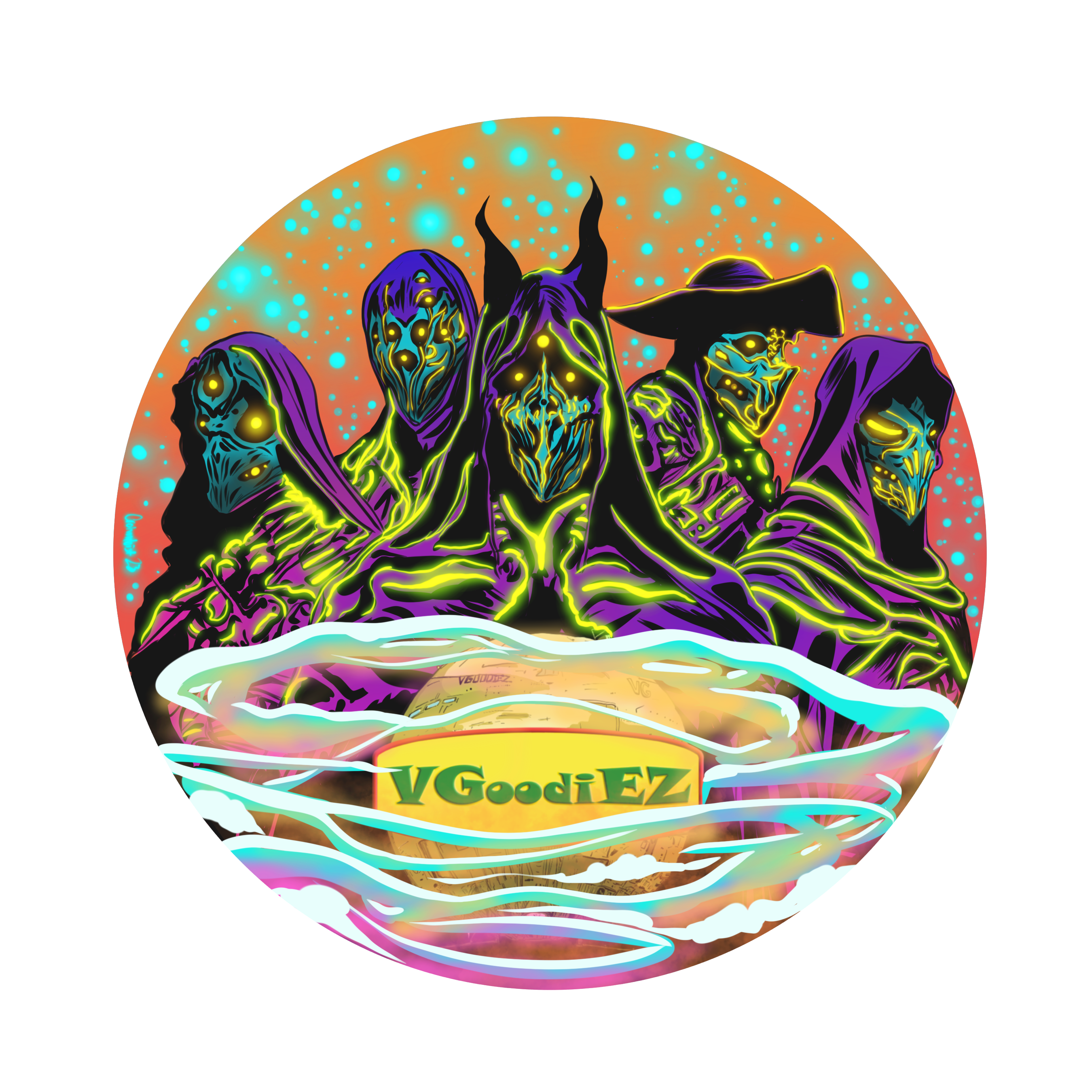 VGoodiEZ Crohnabist Designed- Series 3, Slide #4 "Heavy Squad" (8" Round) Mat by Moodmats