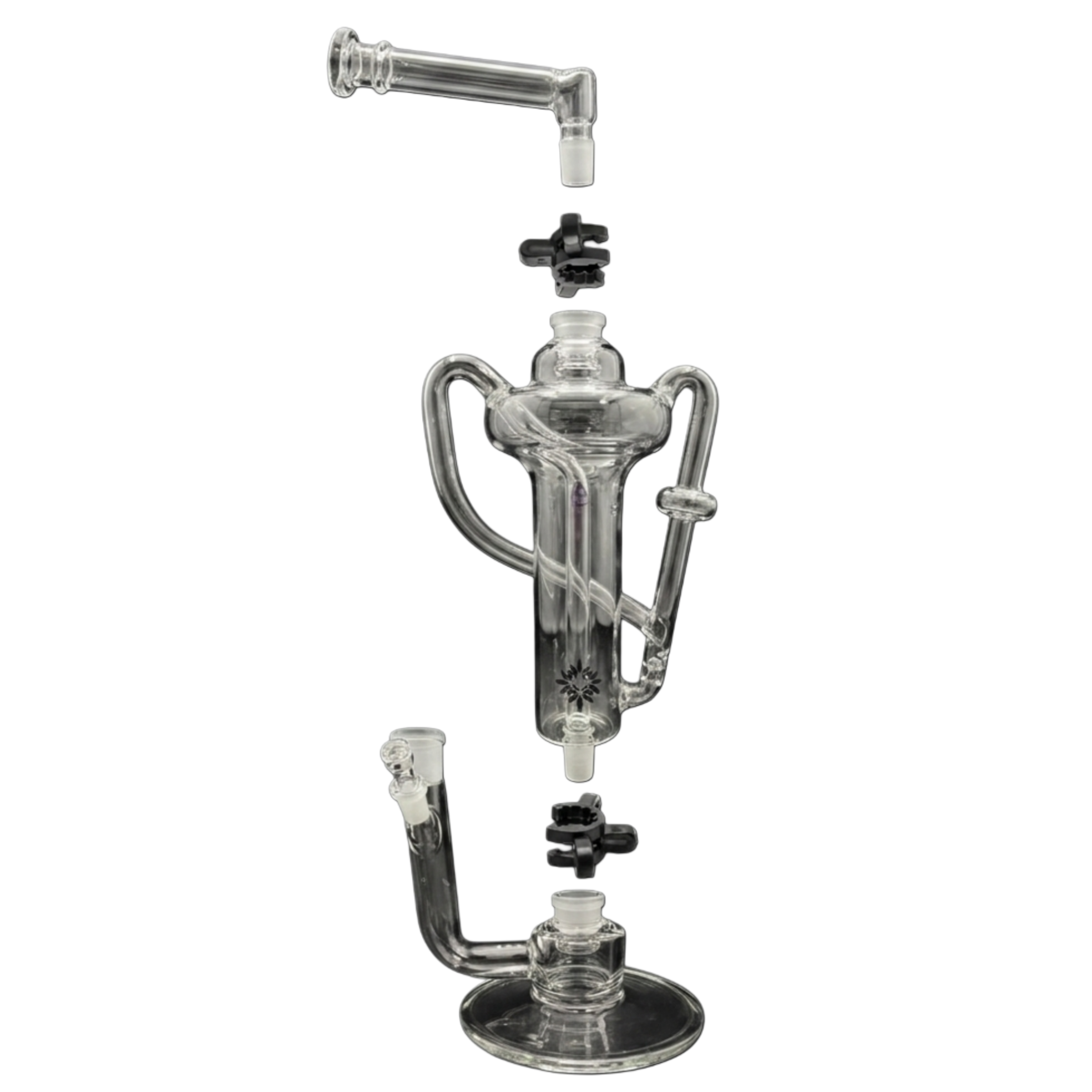 Exploded View of the Modular External Diffusion Pump's Sections and Clips