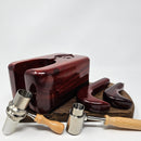 Made in a small family shop in the Southeast United States, each system is unique. This is a true conversation piece of functional art! Each set may contain different parts and of course will offer an individual mixture of woods and beauty only nature can provide.