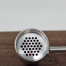 Combination heater with diffuser and injector functions. Premium heat diffusion with 520 3mm gem-cut rubies for even heating and flavor. Compatible with 25mm axial coils, various bowls, 18mm and 14mm glass rigs (recommended 18mm). Durable wooden handle. Titanium diffuser for long-lasting performance.