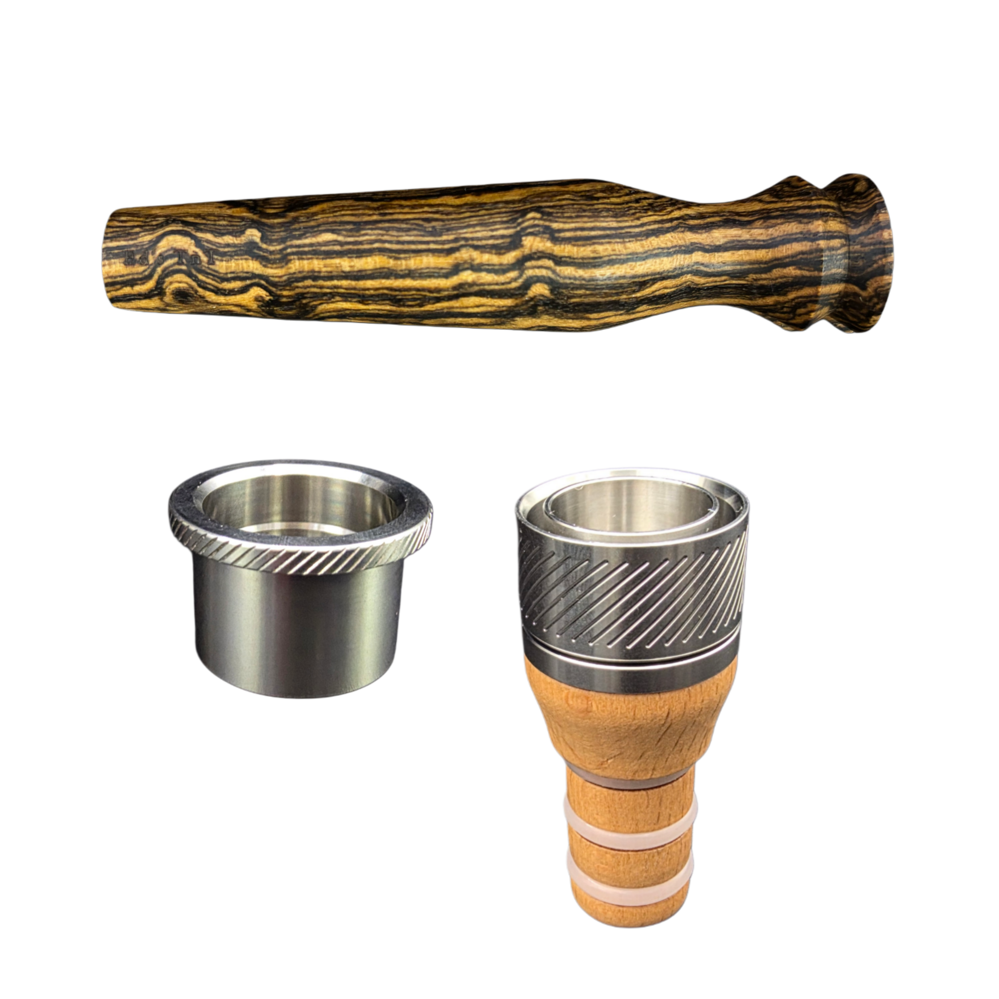 Conversion Kit contents in Bocote wood