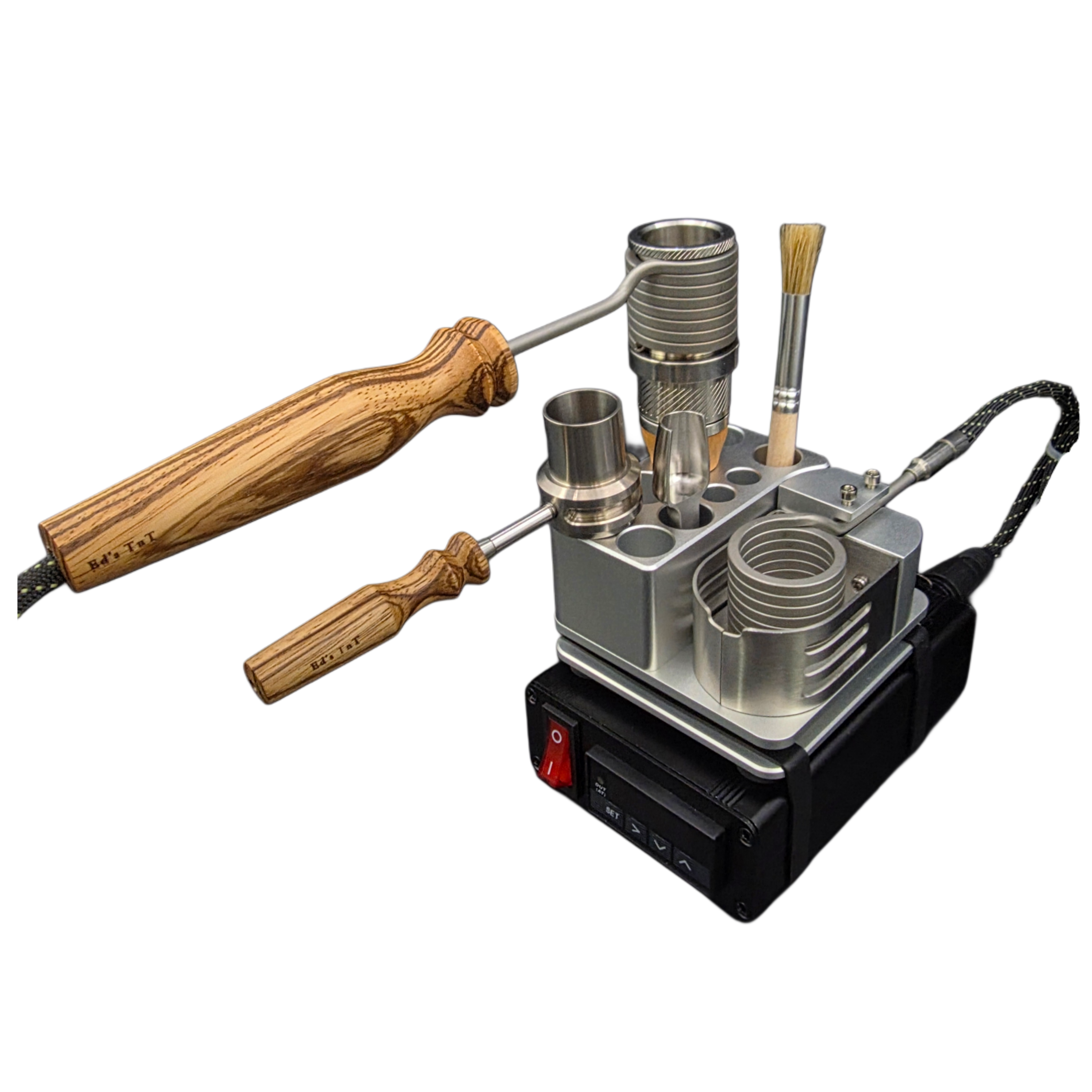 Conversion kit assembled with Ed's Zebrawood handles