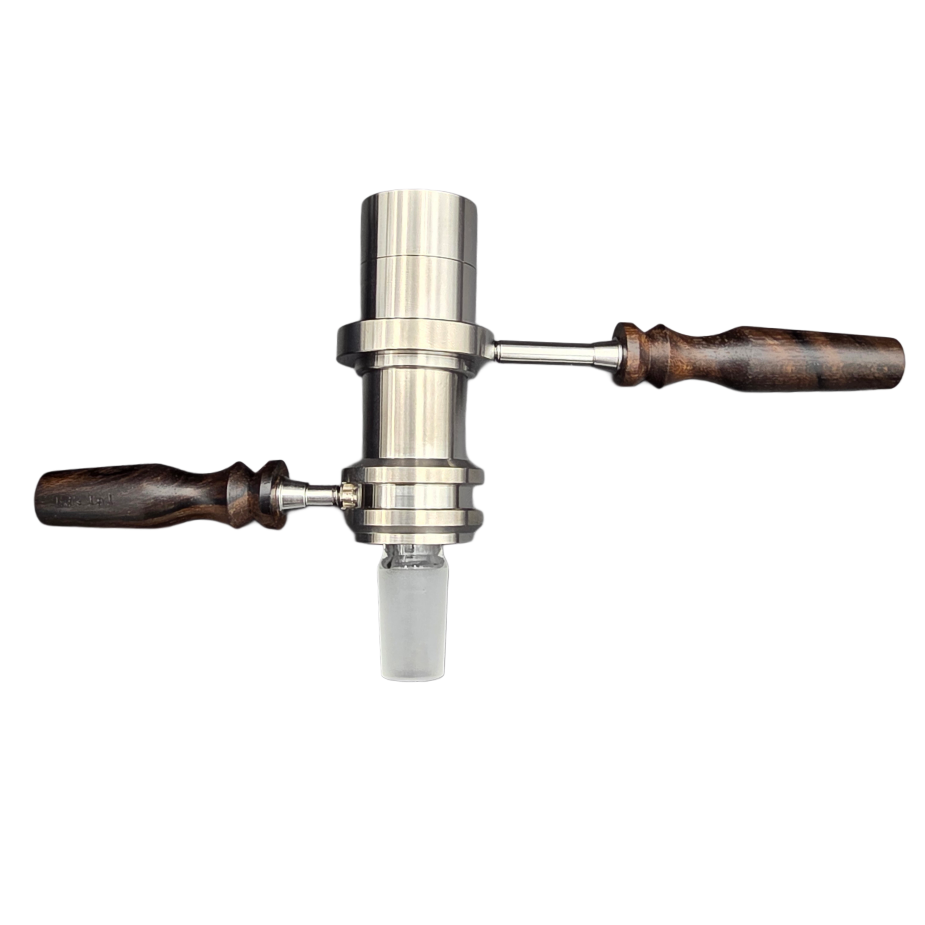 Wireless Heater and Titanium Bowl with Ed's Ziricote Handles, Injector View.