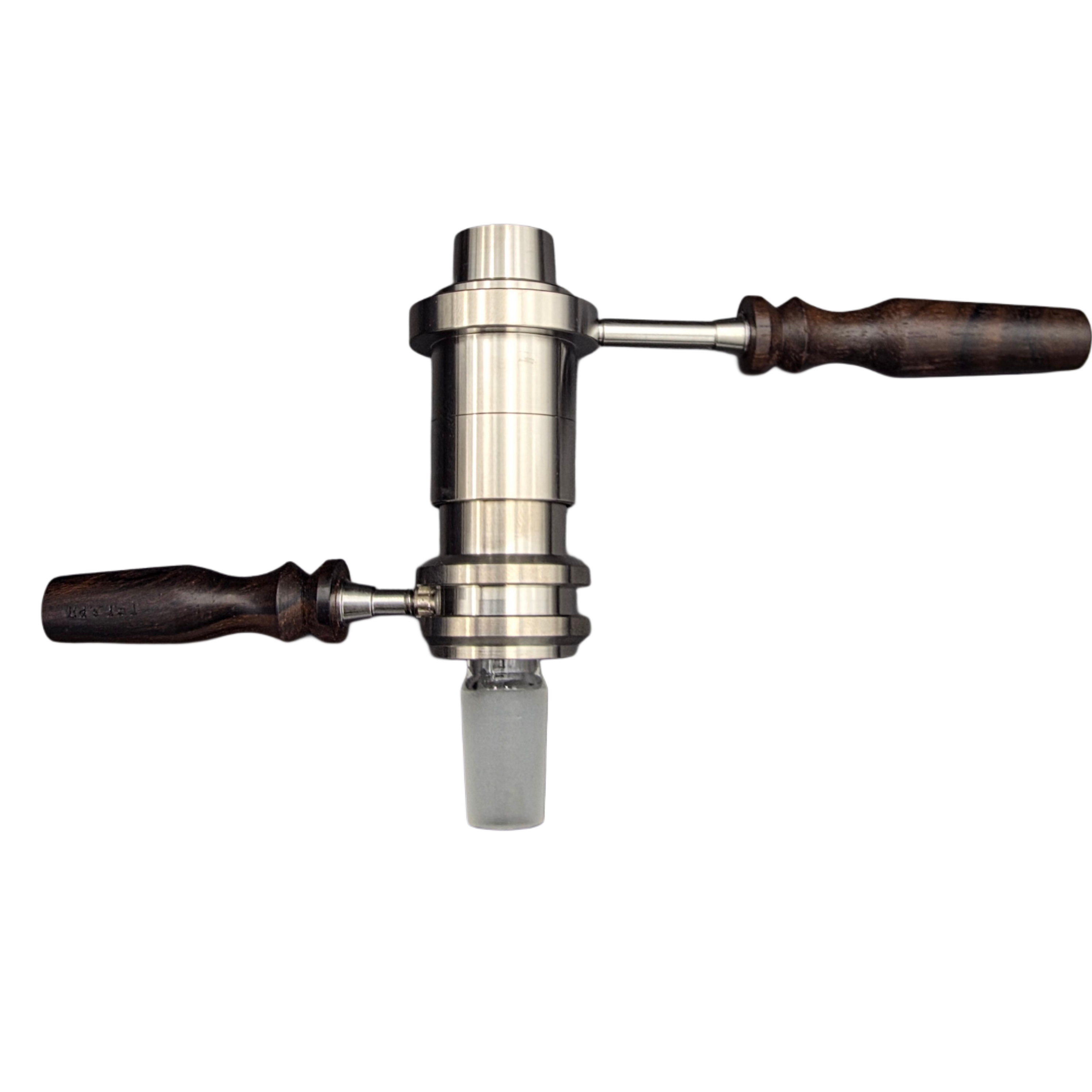 Wireless Heater and Titanium Bowl with Ed's Ziricote Handles, Diffuser View.