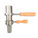 Wireless Heater and Titanium Matrix Bowl with Classic Beechwood Handles, Injector View.