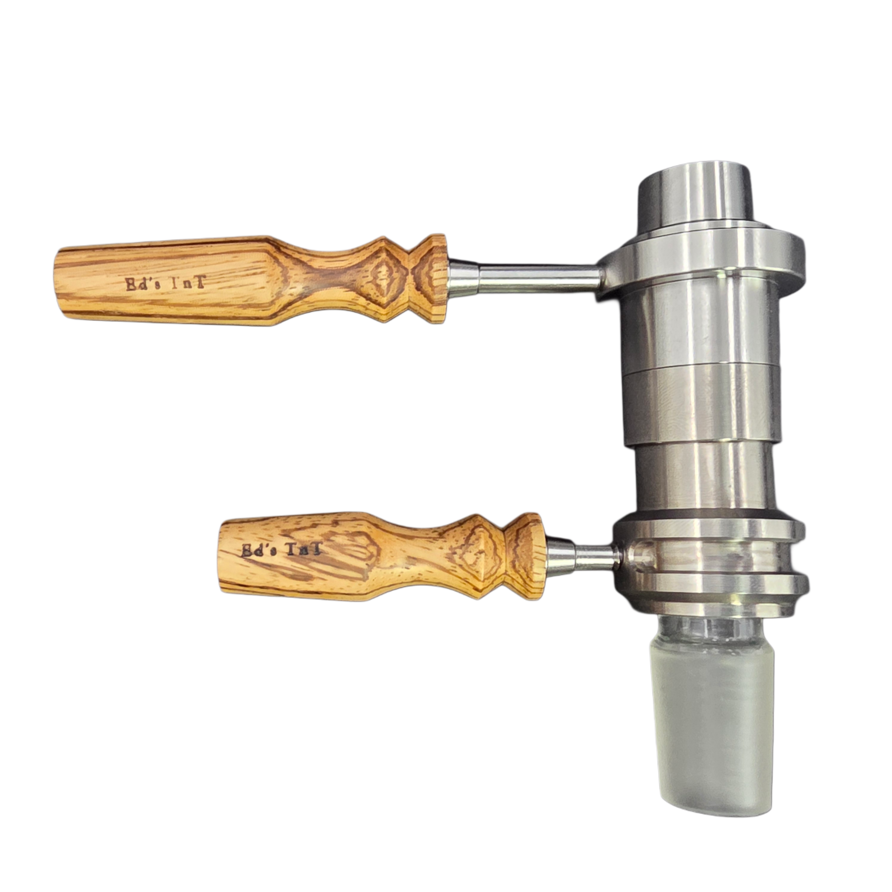 Wireless Heater and Titanium Bowl Together with Ed's Zebrawood Handles, Diffuser View.