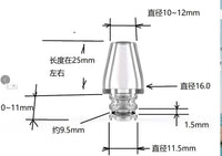 Works as a comfort mouthpiece or a bit of a waterpipe attachment for Tinymight or TM2. Attaches to standard glass or titanium stem with two o-rings.