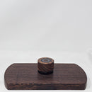 9ml Black Glass Container with Bocote / African Blackwood Inlay Top by PhattPiggie
