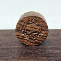 9ml Black Glass Container with Bocote 'Punisher' Top by PhattPiggie