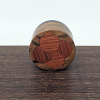 9ml Black Glass Container with Bocote / Redheart Disc's Top by PhattPiggie