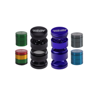 Aluminum 4 Piece Medium Herb Grinder by Santa Cruz Shredder