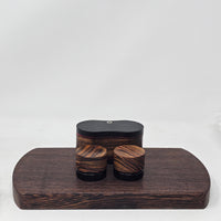 5ml Glass Container Set in Bocote/Ebony/Red Heart by PhattPiggie