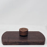 9ml Black Glass Container with Bocote 'Punisher' Top by PhattPiggie