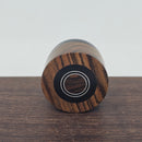 9ml Black Glass Container with Bocote / African Blackwood Inlay Top by PhattPiggie