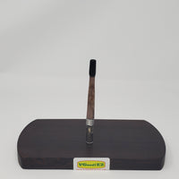 Square in Sweet Chestnut with Blackwood Mouthpiece (Dyed and Stabilized) w/ Finned Hot End by PhattPiggie